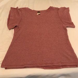 We the free waffle knit tee